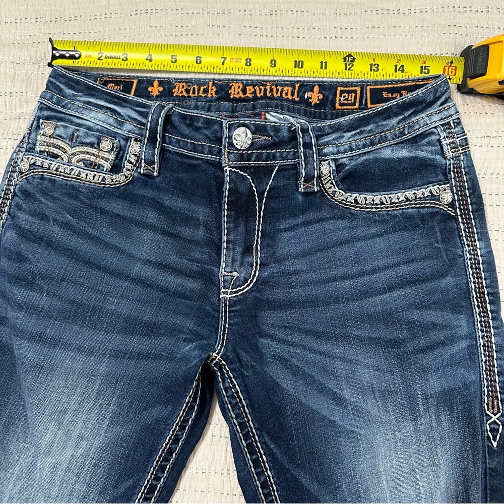 Rock Revival Dark Blue Flare Jeans - Picture 6 of 7